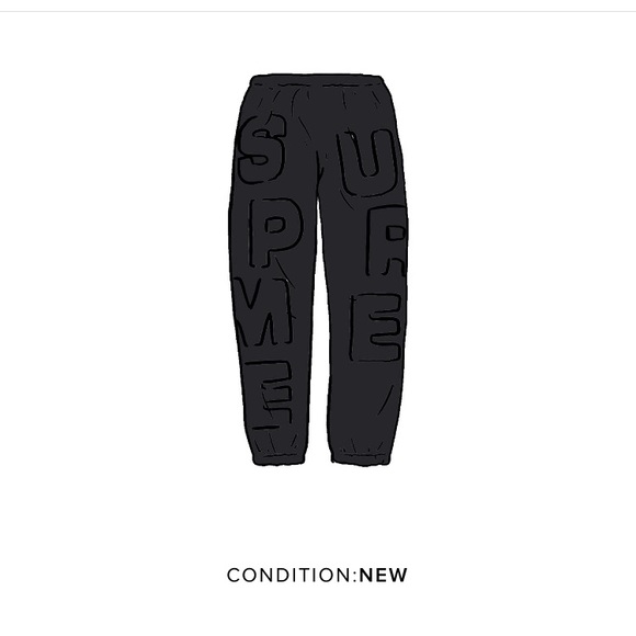 Supreme Cutout Sweatpants (Black)